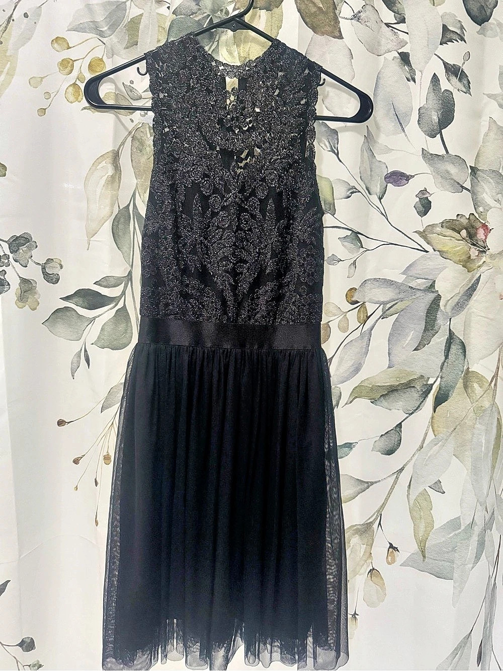 Xhilaration Black Lace Midi Dress Size Small Like New